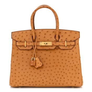 HERMES Ostrich Birkin 30 Cognac 1512923 